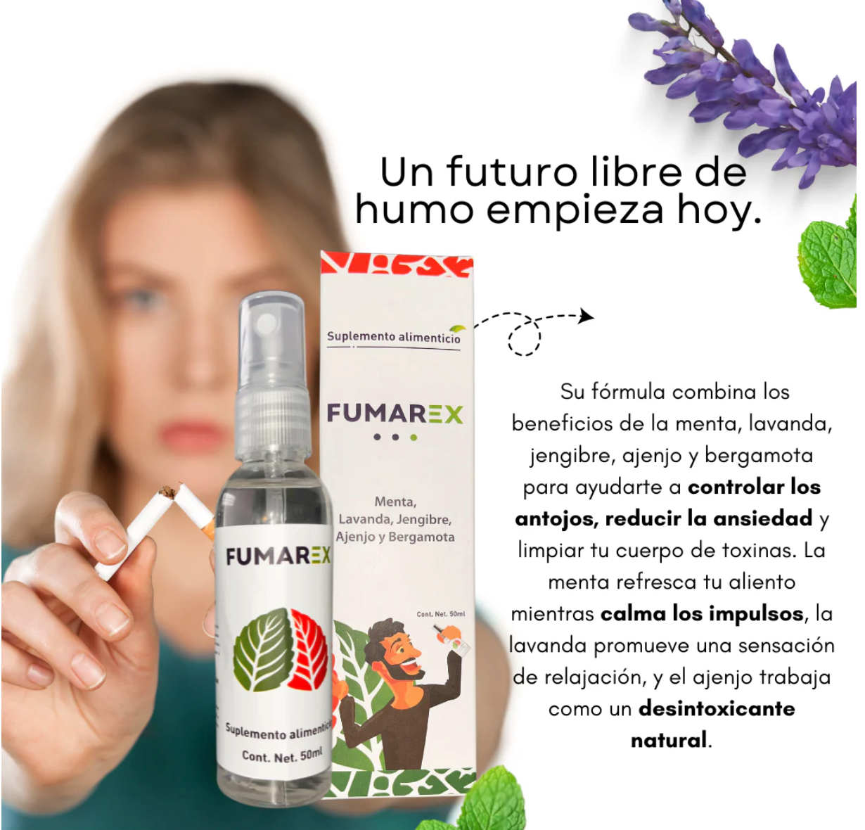 FUMAREX - Spray NATURAL para dejar de fumar - COMPRE 1 LLEVE 2