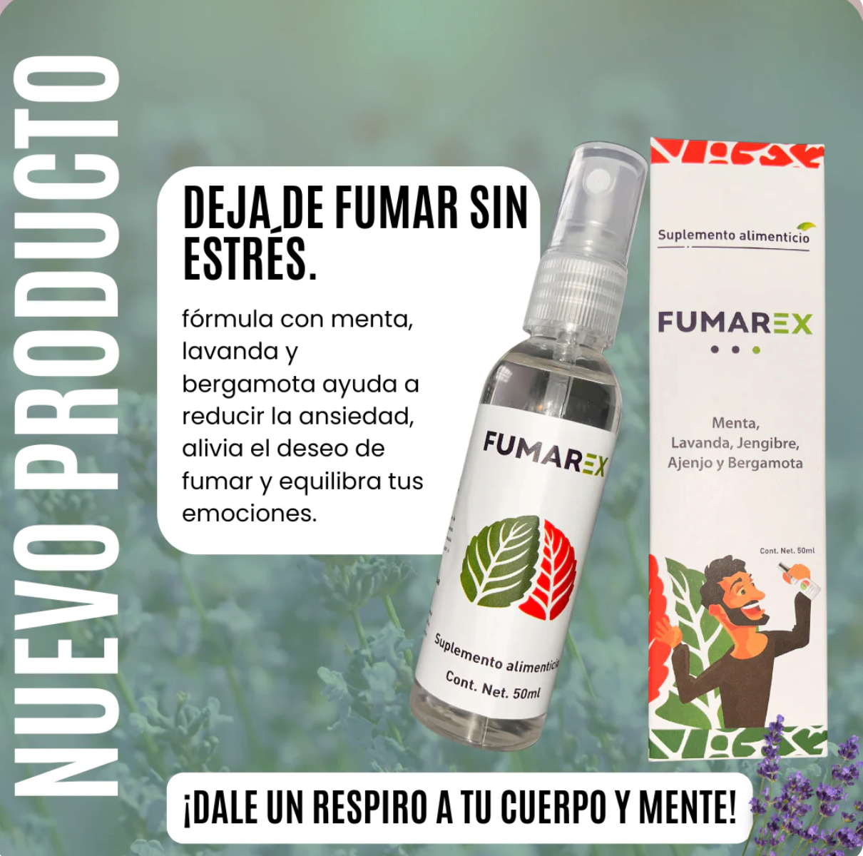 FUMAREX - Spray NATURAL para dejar de fumar - COMPRE 1 LLEVE 2