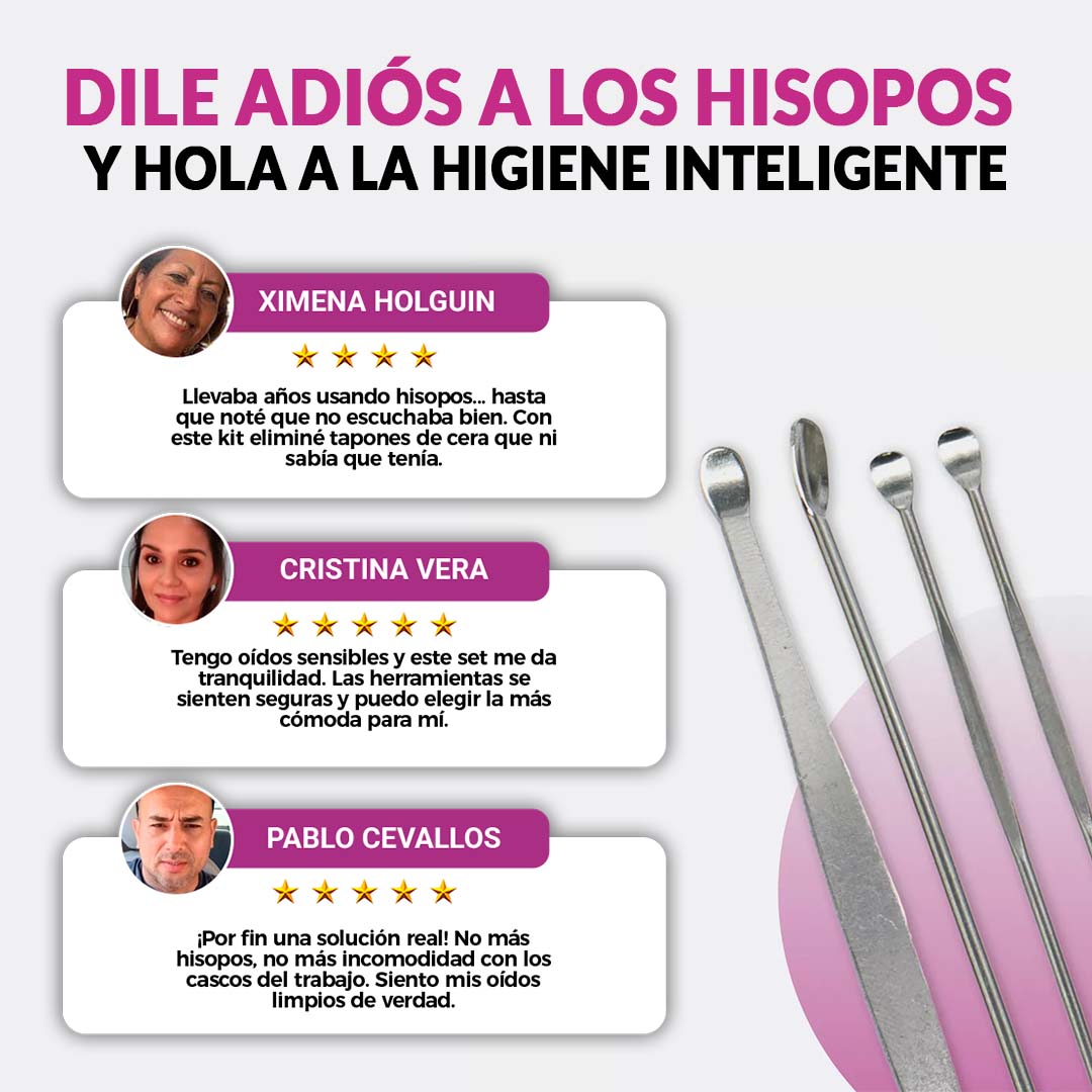 KIT DE LIMPIEZA DE OIDOS  | LIMPIEZA CON EFECTIVIDAD Y SEGURIDAD